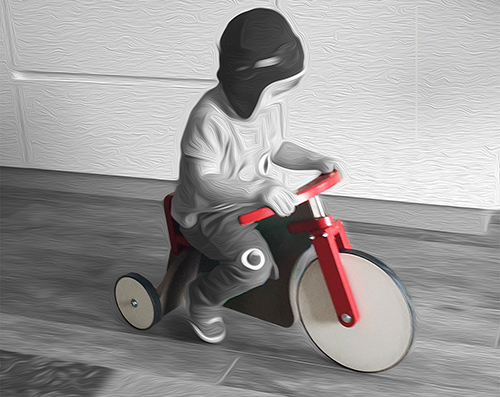 Speedy Tricycle pour enfants avec poignée et panier de rangement